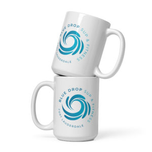 White glossy mug